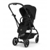 Set carucior 2 in 1 Cybex Eezy S Twist+ 2 cu landou si adaptori, Magic Black, cadru negru, recomandat de la nastere si pana la 22kg