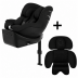 Scaun auto rotativ 360 Cybex Sirona Gi i-Size Plus Moon Black  cu insert pentru nou-nascut inclus, ISOFIX, 40-105 cm, 0-4 ani