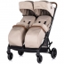 Carucior gemeni Chipolino Twinity Tiramisu, 0-4 ani, pliere automata, 22 kg/sezut, cadru aluminiu