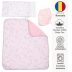 Lenjerie patut bebe co-sleeper lipit de patul parintilor 120x60 cm Kidizi Fairy Clouds, include aparatori matlasate pe toate lateralele, perna cu husa detasabila, paturica si cearceaf cu elastic