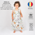 Sac de dormit cu picioare copii Kidizi Safari Green 18-36 luni – 1 TOG, mansete transformabile in sosete