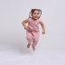 Sac de dormit copii de vara din muselina dubla cu picioare 18-36 luni Kidizi Pink 0.3 tog