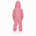 Salopeta impermeabila pentru copii cu gluga din softshell Kidizi roz, 3-4 ani, model pentru fete
