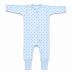 Set 2 salopete pijama bebe cu fermoar si botosei manseta Kidizi Clouds