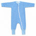 Set 2 salopete pijama bebe cu fermoar si botosei manseta Kidizi Clouds