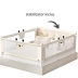 RESIGILAT Set 3 bariere protectie pat culisante XXL + STABILIZATOR pentru pat 180x200 cm Kidizi Funny Bear Beige, certificare EN71, inaltime ajustabila 72-100 cm