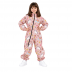 Salopeta impermeabila pentru copii cu gluga din softshell Kidizi Unicorn Rainbow, 5-6 ani, model pentru fete