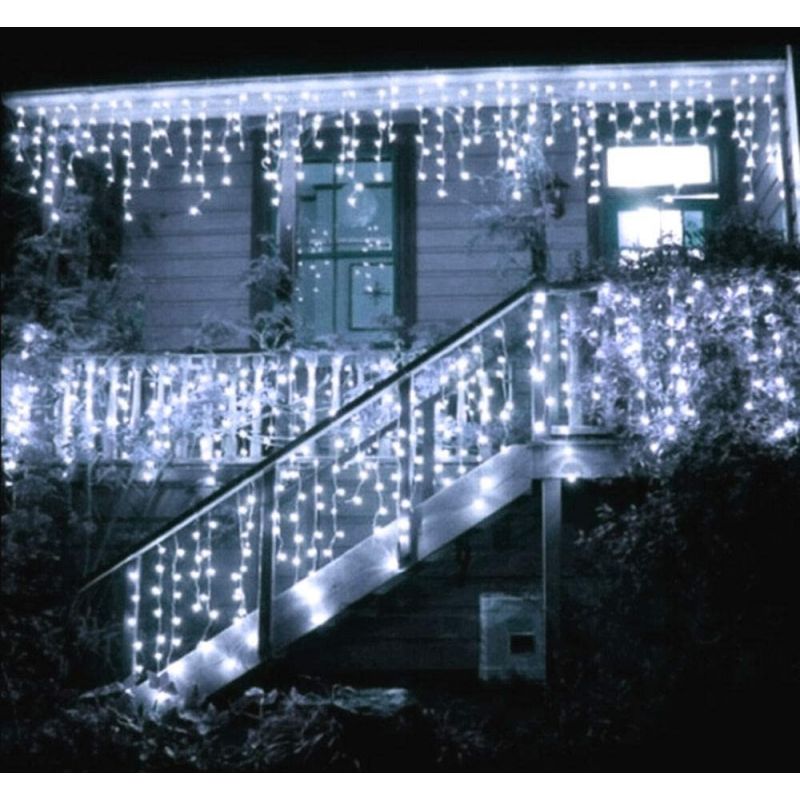 most To disable Rabbit Instalatie luminoasa de craciun 300 leduri, 13 m, 8 functii, exterior/interior,  tip perdea de turturi alb rece - Bebebliss.ro