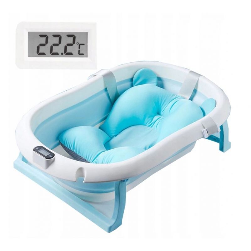 Cadita Pliabila Cu Termometru Si Suport Anatomic Primabobo Genua Premium Blue Cadita Pliabila Cu Termometru Si Suport Anatomic Primabobo Genua Premium Blue