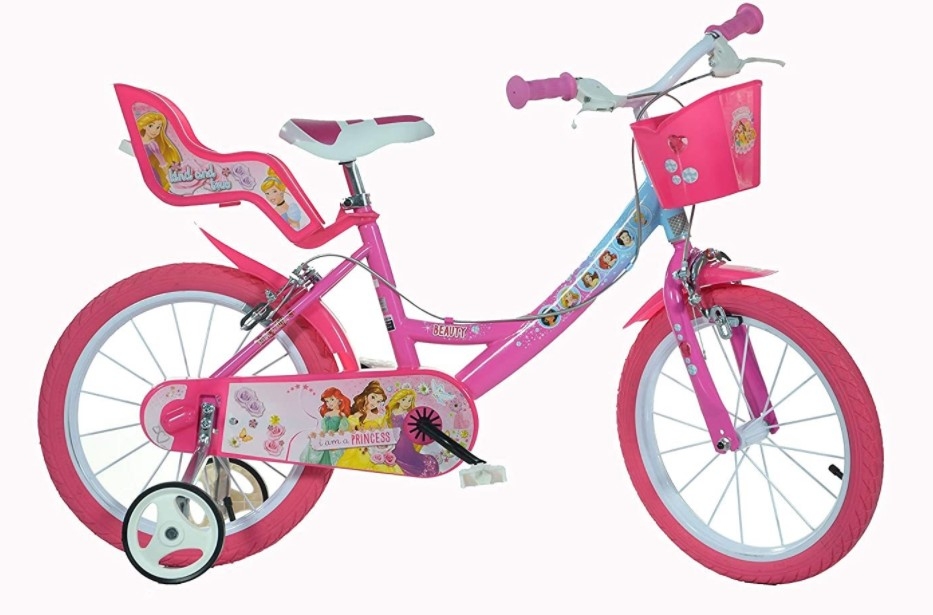 Dino Bykes - Bicicleta fete cu roti ajutatoare Disney Princess 14 inch 144PSS