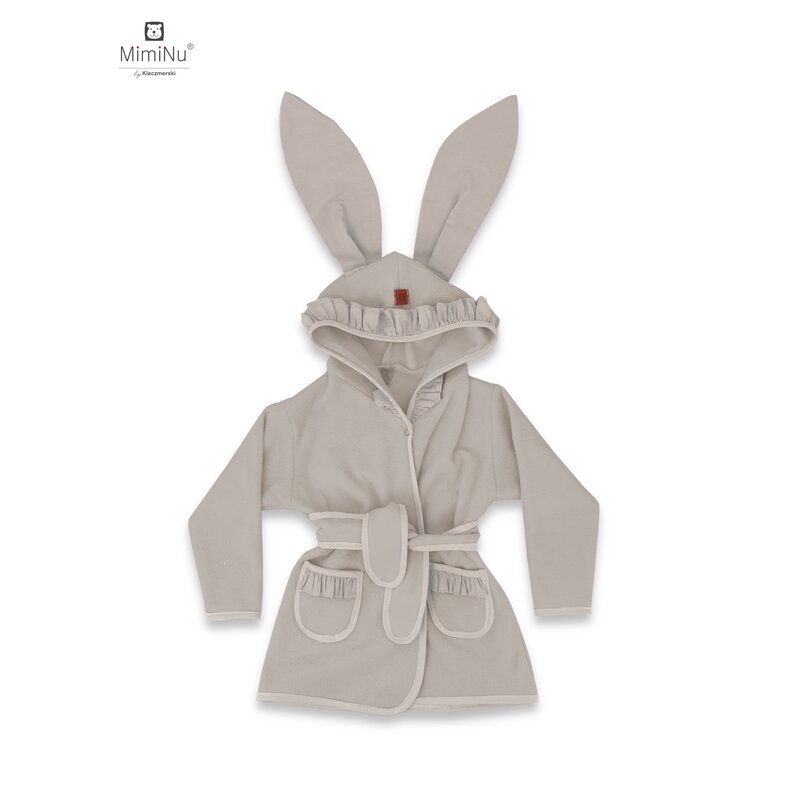 Halat de baie cu urechi 6 - 36 luni Colectia Royal Beige MimiNu