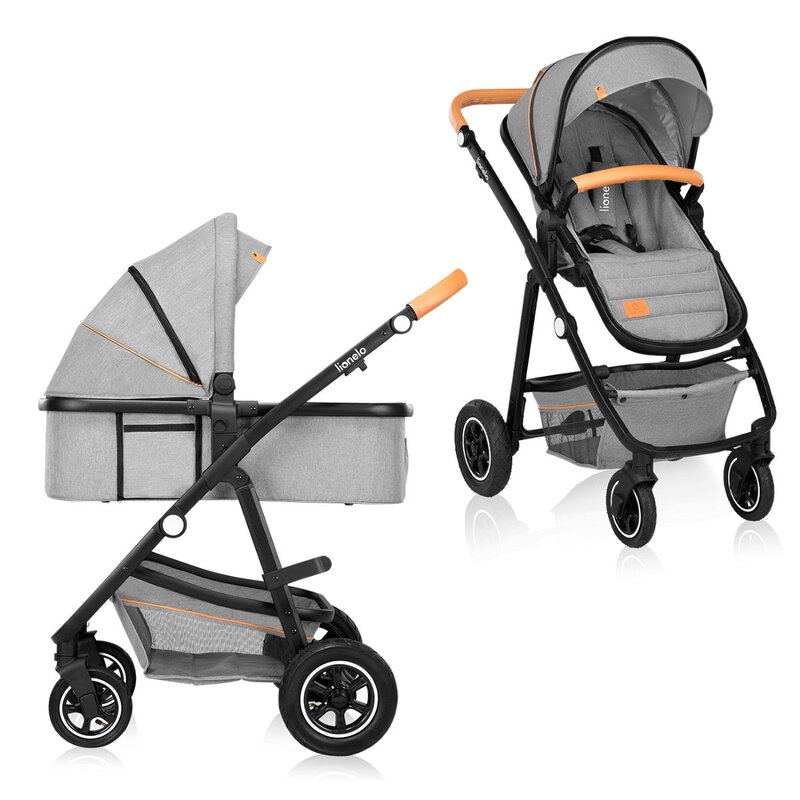 Carucior compact 2 in 1 Amber Lionelo Gri Deschis