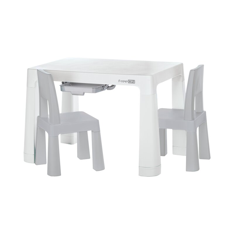 Set masuta si doua scaune pentru copii Neo FreeON Gri