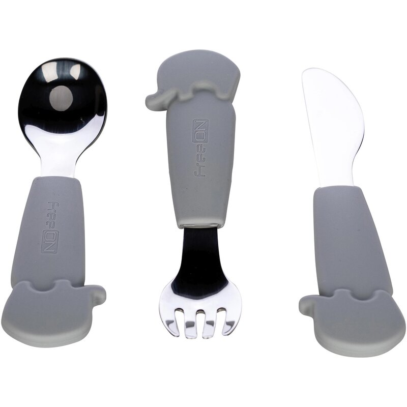 Set de 3 tacamuri din inox inoxidabil FreeON Grey