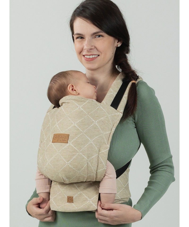 Marsupiu ergonomic bumbac organic Isara Quick Full Buckle Au Naturel