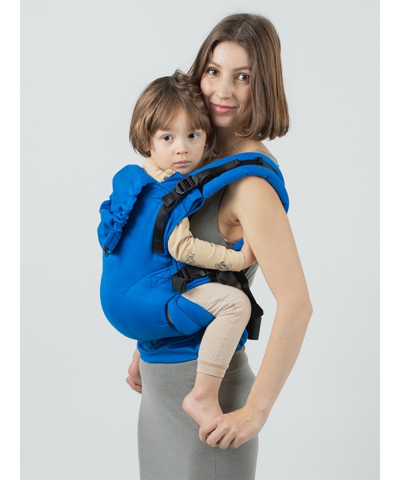 Marsupiu ergonomic bumbac organic si In Isara The One Iris Blue Bamboo