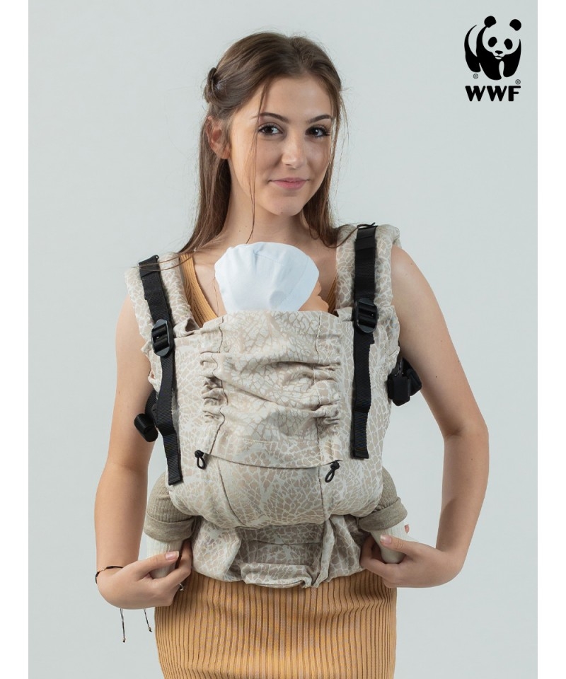 Marsupiu ergonomic bumbac organic si In Isara The One Majestic Ivory Forest