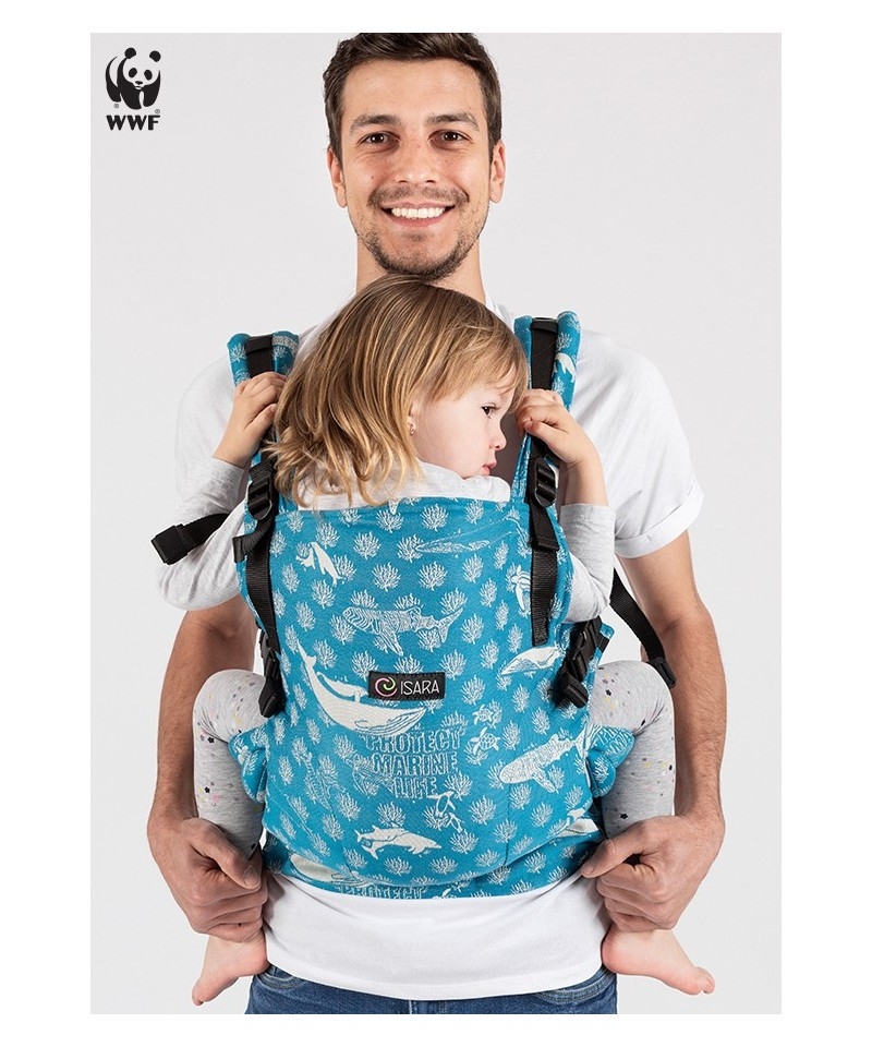 Marsupiu ergonomic bumbac organic si In Isara The One Marine Life Oceania