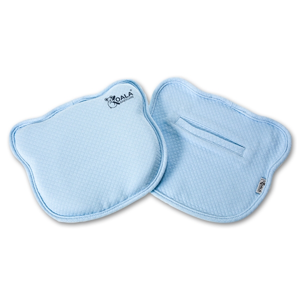 Perna bebelusi anti plagiocefalie 0-12 luni, forma ergonomica cu spuma memory, 2 huse detasabile, certificata in Germania, Koala Perfect Head Blue