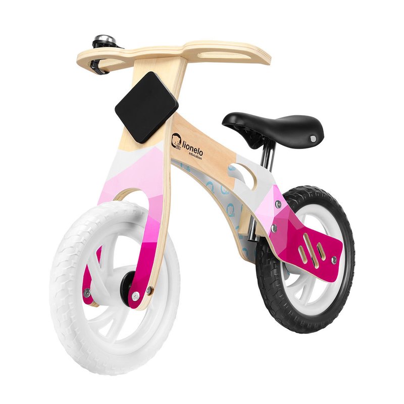 Lionelo - Bicicleta din lemn fara pedale Willy Bubblegum
