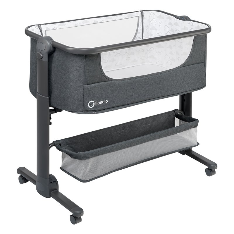 Patut pliabil 3 in 1 co-sleeper Lionelo Timon Dark Grey