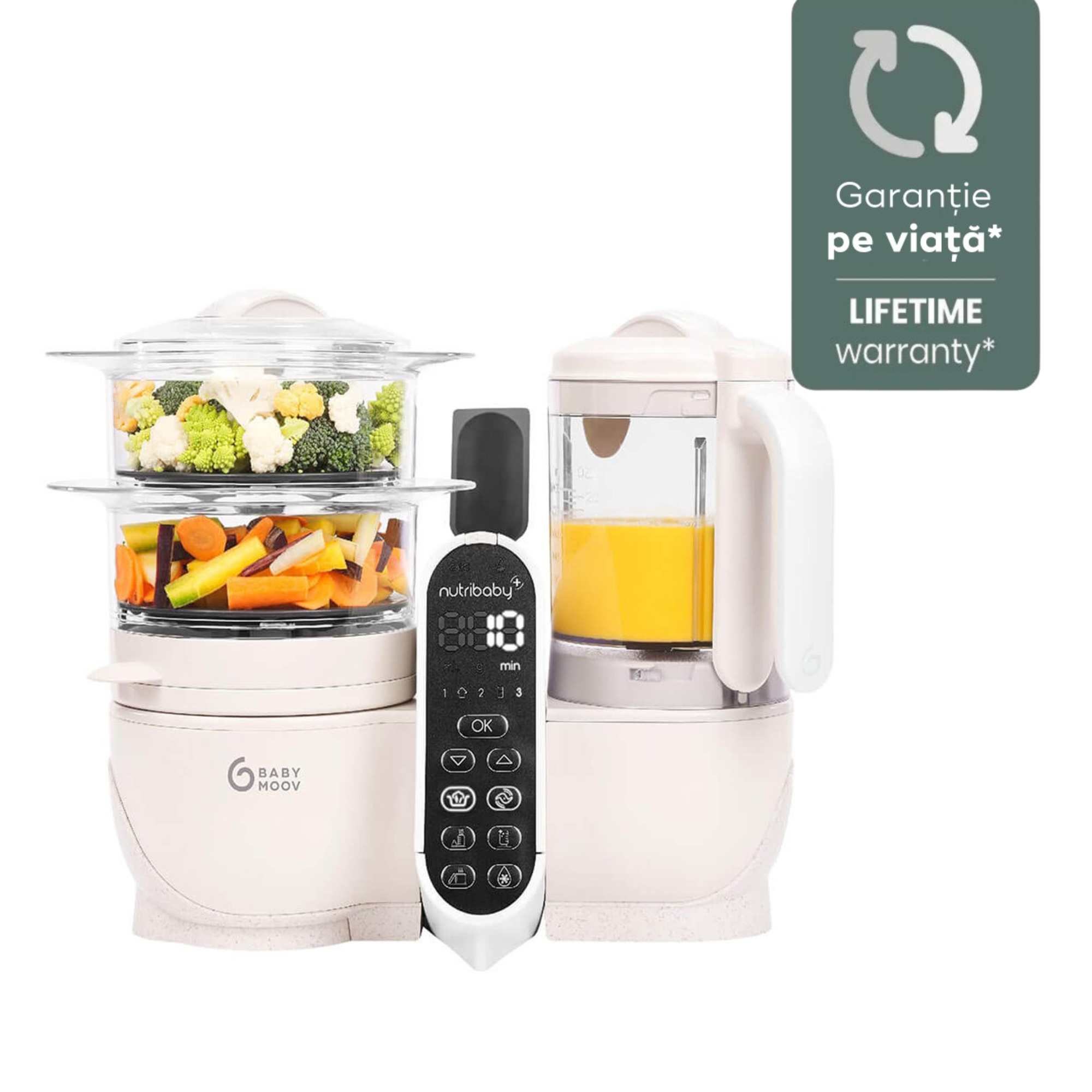 Robot multifunctional 5 in 1 Babymoov Nutribaby (+) Mineral Beige
