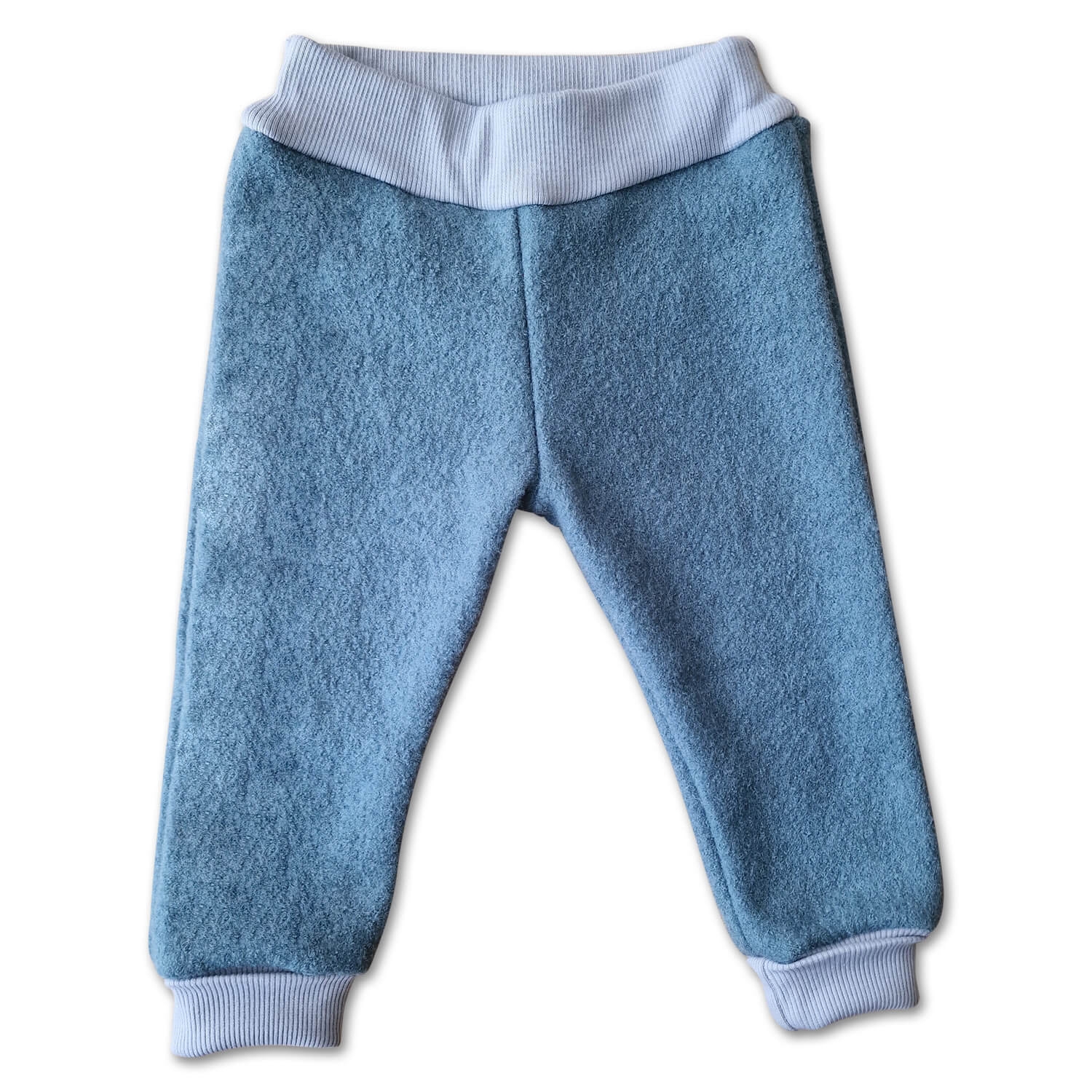 Pantaloni dublati din lana fiarta pentru copii Kidizi old mint 1-2 ani