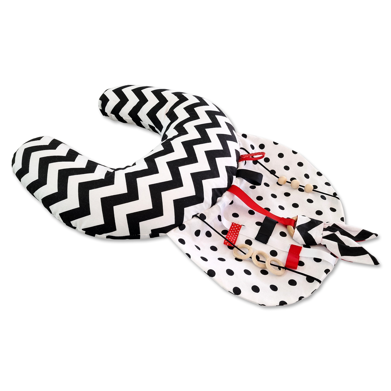 Perna activitati bebe Kidizi Tummy Time Red Black White 0+ luni