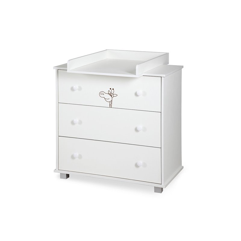 Comoda de infasat Kllups Safari Giraffe Alb