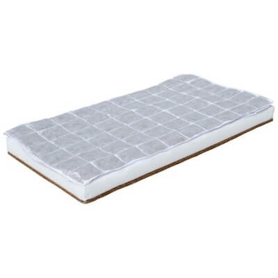 Saltea patut multistrat cocos hrisca 120x60x9 cm, antiacarienti, husa detasabila si lavabila, 0-3 ani