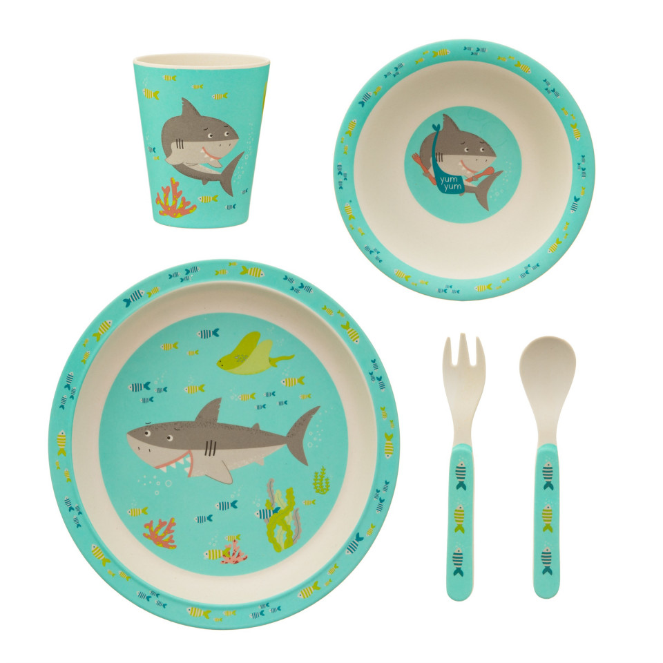 Set de masa din bambus Rechinul Shelby Sass & Belle