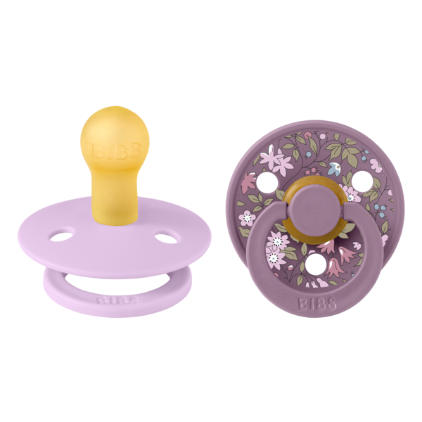 BIBS x LIBERTY Set 2 suzete Colour Chamomile Lawn Latex, tetina rotunda, 0 luni+