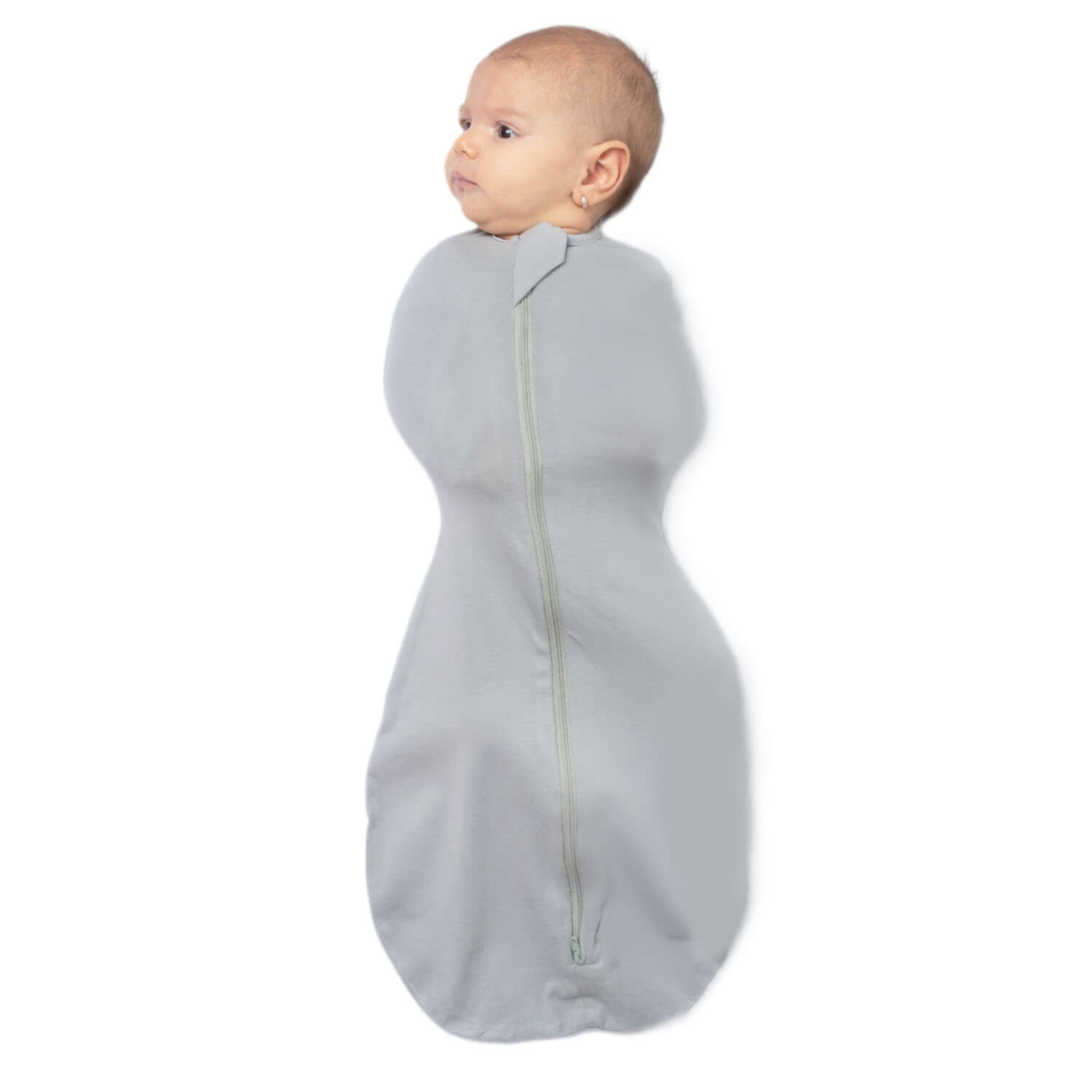 Sistem de infasat cu fermoar dublu Kidizi SnugPod Grey 0-3 luni, 0.5 tog