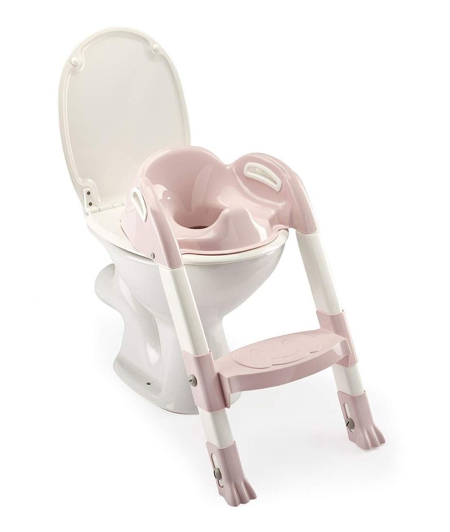 Reductor pentru toaleta cu scarita Kiddyloo Powder pink Thermobaby