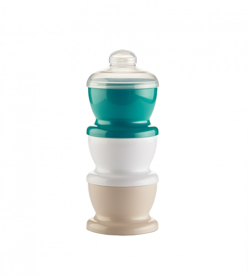 Recipient 3 compartimente lapte praf sau mancarica Smarald Thermobaby