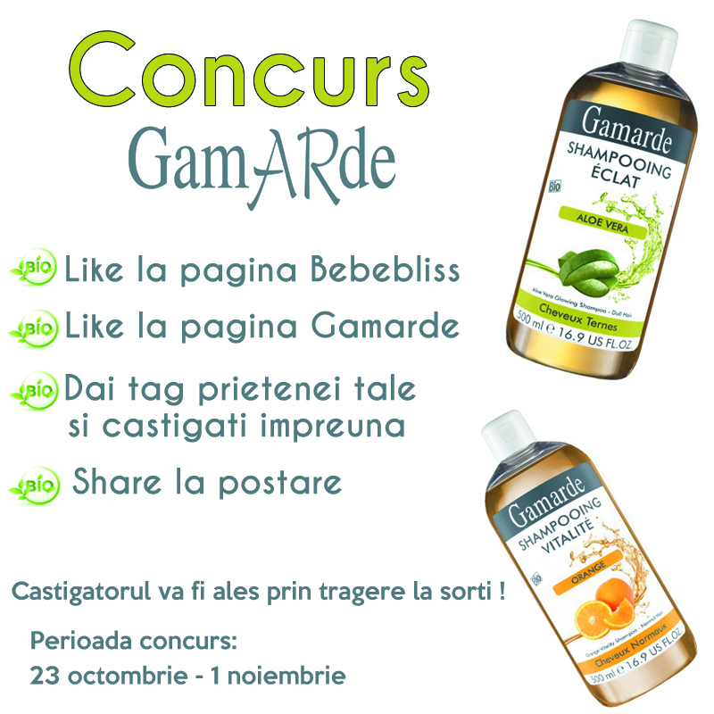 Concurs Bebebliss - produse BIO Gamarde pentru tine si prietena ta !