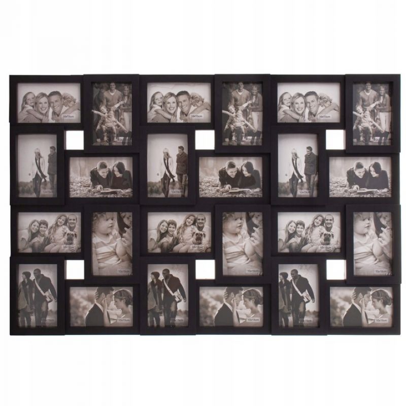 Rama foto 86x57 cm, colaj 24 fotografii
